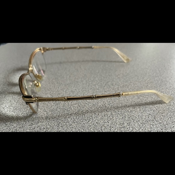 Vintage Authentic Gucci Gold Toned Metal Eyeglasses - Picture 8 of 12